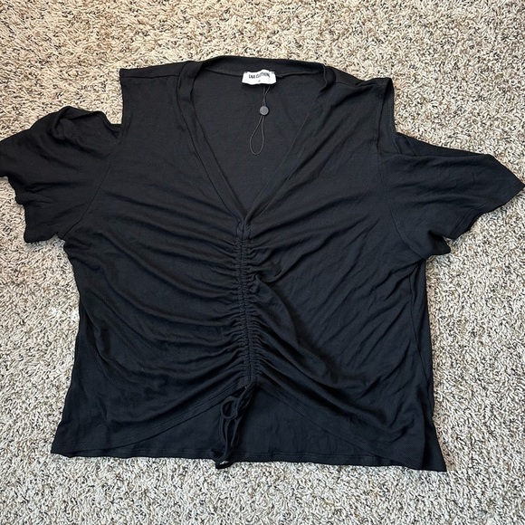 LNA Clothing Black Ruched Women's Top, size 2X - Picture 2 of 3